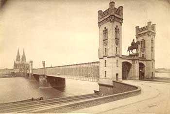 K&ouml;ln, Deutzer Br&uuml;cke um 1890